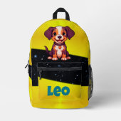 Puppy op mijn pakje bedrukte rugzak (Voorkant)