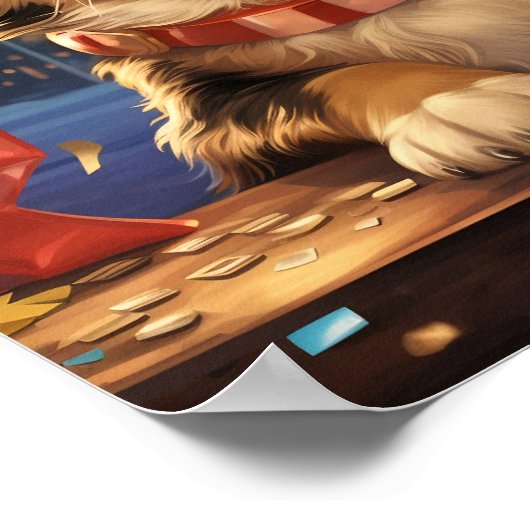 Puppy op oudejaarsavond poster (Hoek)