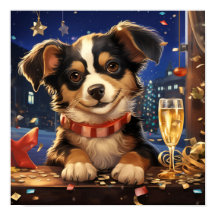 Puppy op oudejaarsavond