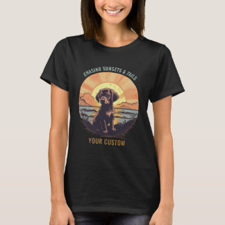  puppy op Sunset T-shirt