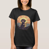puppy op Sunset T-shirt (Voorkant)