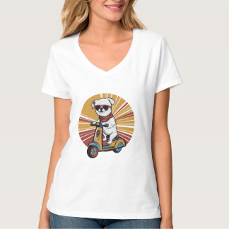 puppy op Sunset T-shirt