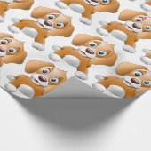 Puppy over marmeren steen cadeaupapier (Hoek)