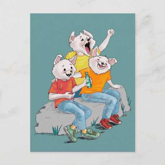 Puppy Pack Briefkaart (Voorkant)