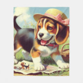 Puppy Painting Cute Beagle Fleece Deken (Voorkant)