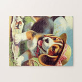 Puppy Painting Cute Beagle Legpuzzel (Horizontaal)
