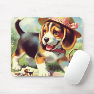 Puppy Painting Cute Beagle Muismat