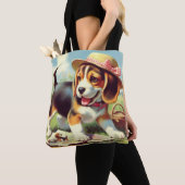 Puppy Painting Cute Beagle Tote Bag (Dichtbij)
