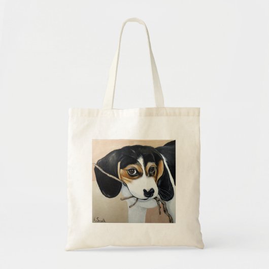 Puppy Painting Cute Beagle Tote Bag (Voorkant)