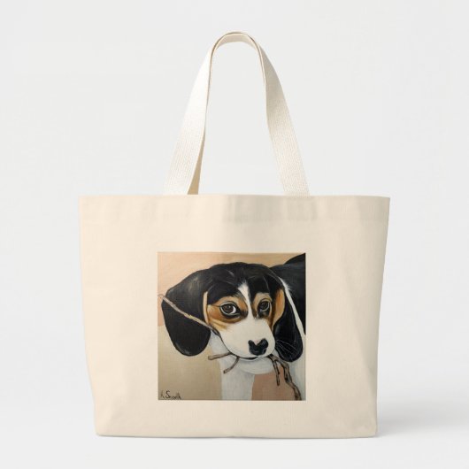 Puppy Painting Cute Beagle Tote Bag (Voorkant)