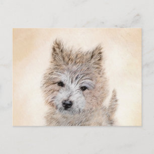 Puppy Painting van airn Terrier - Originele Dog Ar Briefkaart
