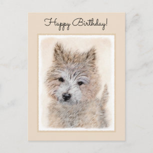 Puppy Painting van airn Terrier - Originele Dog Ar Briefkaart