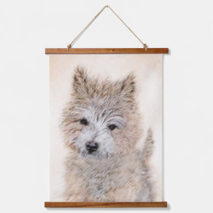 Puppy Painting van airn Terrier - Originele Dog Ar Hangend Wandkleed