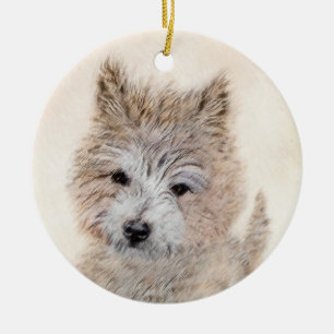 Puppy Painting van airn Terrier - Originele Dog Ar Keramisch Ornament