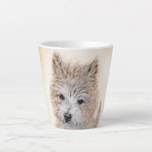 Puppy Painting van airn Terrier - Originele Dog Ar Latte Mok