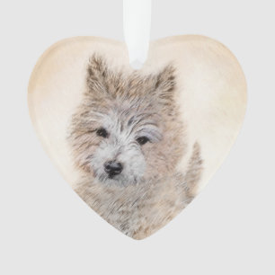 Puppy Painting van airn Terrier - Originele Dog Ar Ornament