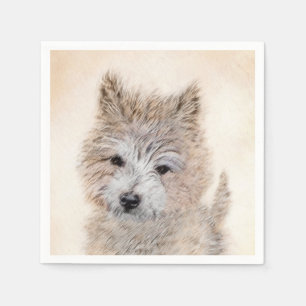 Puppy Painting van airn Terrier - Originele Dog Ar Servet