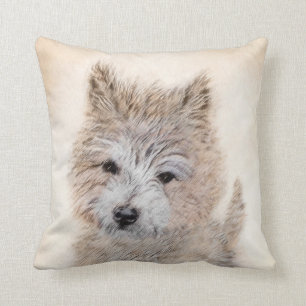 Puppy Painting van een hoofddoek in de airne - Oor Kussen