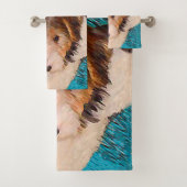 Puppy Painting van Wire Fox Terrier - Originele Do Bad Handdoek (Insitu)