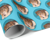 Puppy Painting van Wire Fox Terrier - Originele Do Cadeaupapier (Rol Hoek)