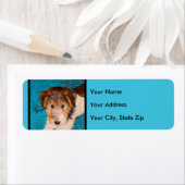 Puppy Painting van Wire Fox Terrier - Originele Do Etiket (Insitu)