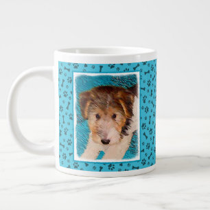 Puppy Painting van Wire Fox Terrier - Originele Do Grote Koffiekop