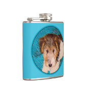 Puppy Painting van Wire Fox Terrier - Originele Do Heupfles (Rechts)