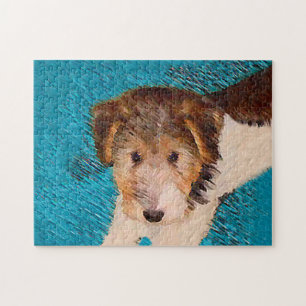 Puppy Painting van Wire Fox Terrier - Originele Do Legpuzzel