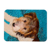 Puppy Painting van Wire Fox Terrier - Originele Do Magneet (Horizontaal)