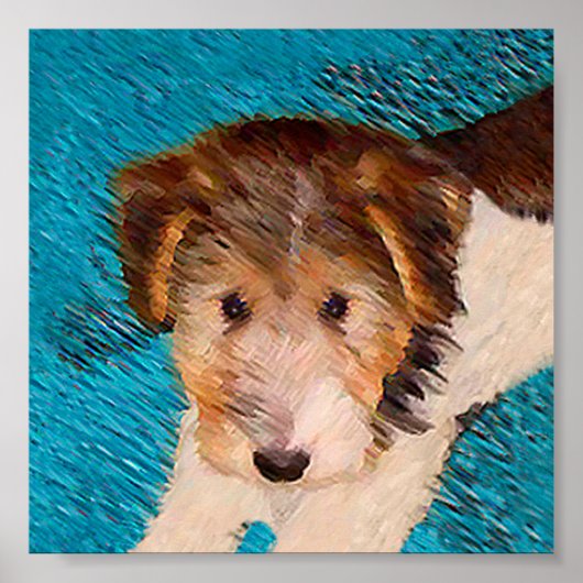 Puppy Painting van Wire Fox Terrier - Originele Do Poster (Voorkant)