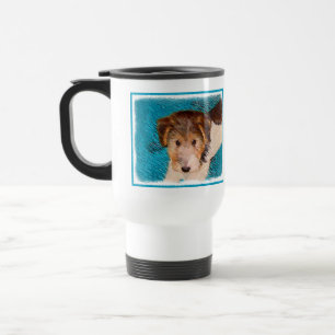 Puppy Painting van Wire Fox Terrier - Originele Do Reisbeker