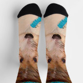 Puppy Painting van Wire Fox Terrier - Originele Do Sokken (Top)