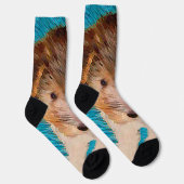 Puppy Painting van Wire Fox Terrier - Originele Do Sokken (Rechts)