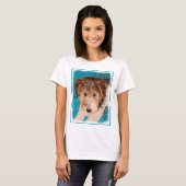 Puppy Painting van Wire Fox Terrier - Originele Do T-shirt (Voorkant volledig)