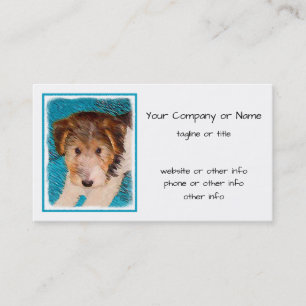 Puppy Painting van Wire Fox Terrier - Originele Do Visitekaartje