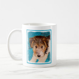 Puppy Painting van Wire Fox Terrier — Originele  Koffiemok