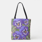 Puppy Pansies Tote Bag (Achterkant)
