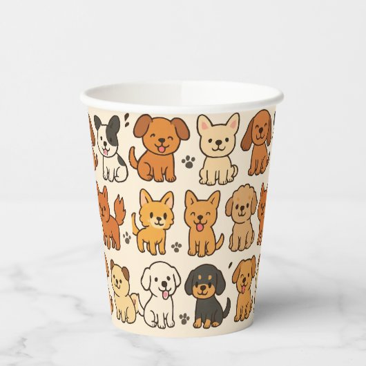 Puppy Paper Cup Papieren Bekers (Links)