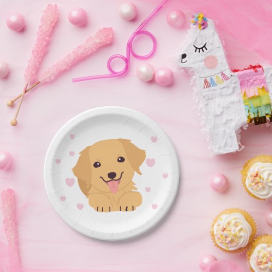 Puppy Papier Borden Dog Verjaardagsfeestje Servies Papieren Bordje (Feest)