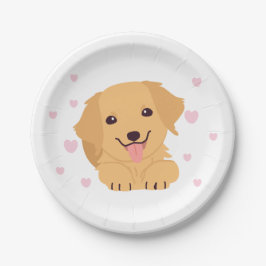 Puppy Papier Borden Dog Verjaardagsfeestje Servies Papieren Bordje