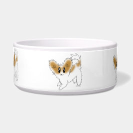 Puppy Papillon Dog Food of Water Bowl Voerbakje