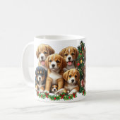 Puppy Paradise: een symfonie van schattigheid Koffiemok (Voorkant links)