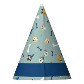 Puppy Party, blauw en groen Feesthoedjes (Achterkant)