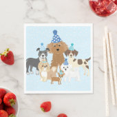 Puppy Party Blue Paper Plate for Kids Birthday  Servet (Insitu)