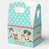 Puppy Party Dank u Gepersonaliseerde Gable Favor B Bedankdoosjes (Geopend)