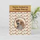Puppy Party Dog Event Aangepaste foto Pet Kaart (Staand voorkant)