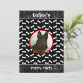 Puppy Party Dog verzamelt aangepaste foto Kaart (Staand voorkant)