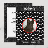 Puppy Party Dog verzamelt aangepaste foto Kaart (Voorkant / Achterkant)