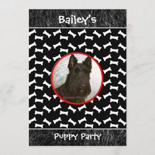 Puppy Party Dog verzamelt aangepaste foto Kaart