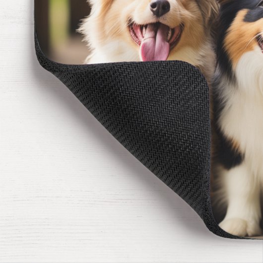 Puppy Party: Liefdevolle Puppies Mousepad Muismat (Hoek)